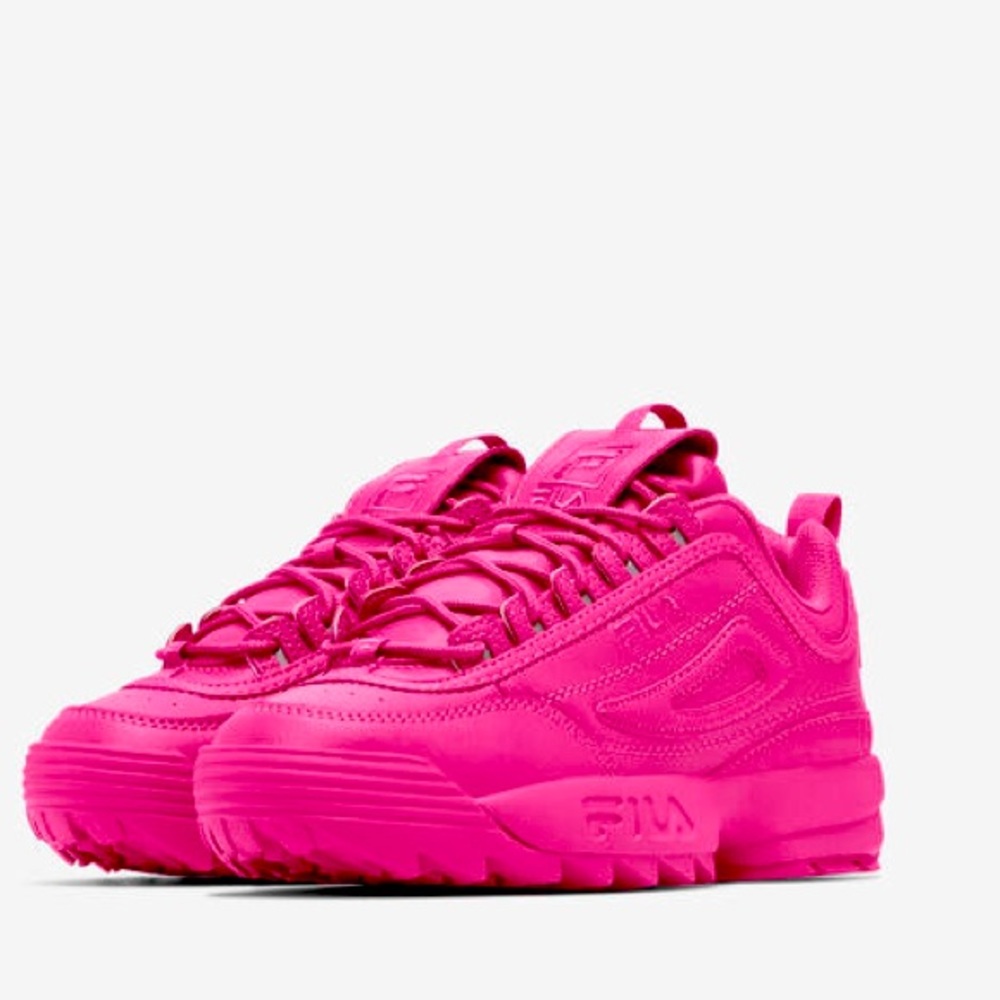 Hot Pink Fila Disruptor 2 Sneakers